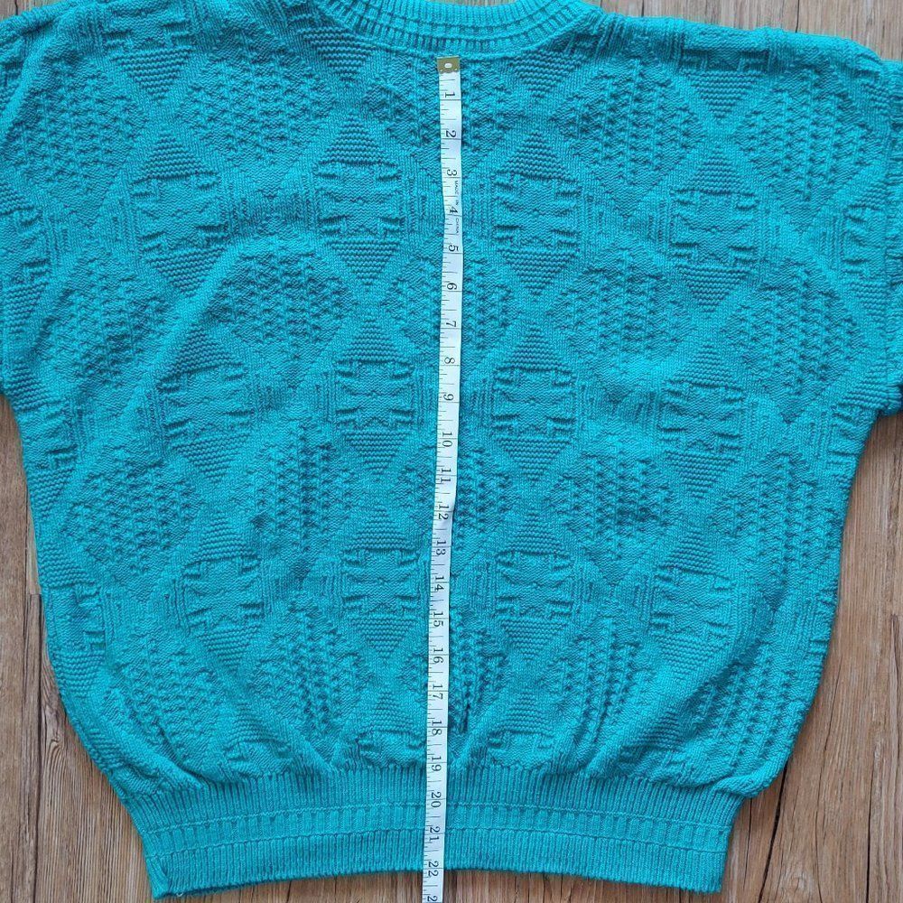 Vintage 1990's Unisex The Fox Collection Dad Sweater, Green L/XL - Picture 8 of 13
